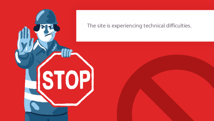 خطا this site experiencing technical difficulties - وب 30