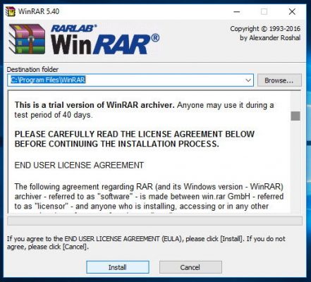 نصب winrar